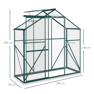 Outsunny 6 x 2.5ft Polycarbonate Greenhouse