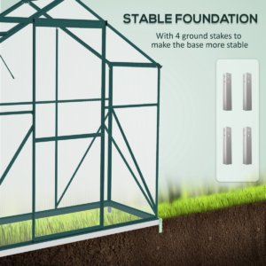 Outsunny 6 x 2.5ft Polycarbonate Greenhouse