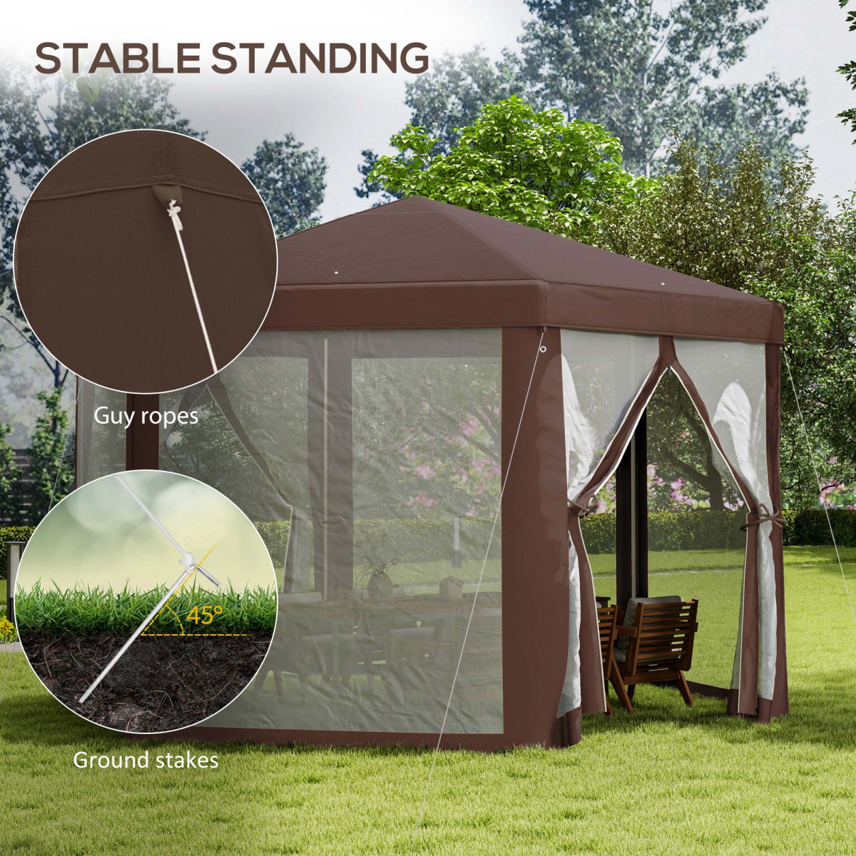 Outsunny Hexagonal Garden Gazebo Outsunny Hexagonal Garden Gazebo