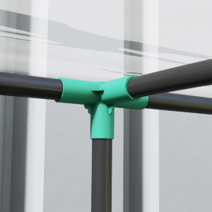 Outsunny Plastic Greenhouse Walk-In Lean to Wall