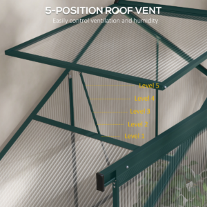 Outsunny 6 x 2.5ft Polycarbonate Greenhouse