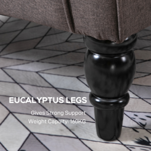 Retro Accent Chair Wingback Armchair Brown Retro Accent Chair Wingback Armchair Brown