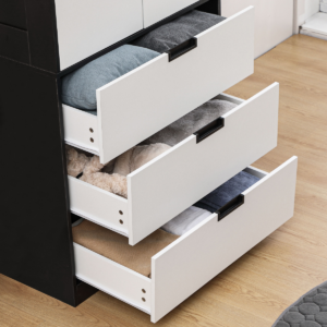 HOMCOM 2 Door Wardrobe Modern with 3 Drawers HOMCOM 2 Door Wardrobe Modern with 3 Drawers