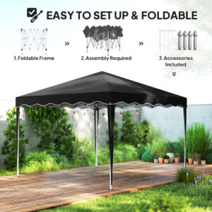Outsunny Steel Frame Gazebo With Reflective Lining