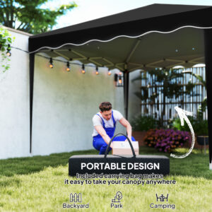 Outsunny Steel Frame Gazebo With Reflective Lining