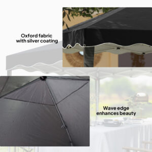 Outsunny Steel Frame Gazebo With Reflective Lining