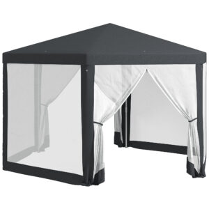 Outsunny Hexagonal Gazebo Dark Grey Outsunny Hexagonal Gazebo Dark Grey