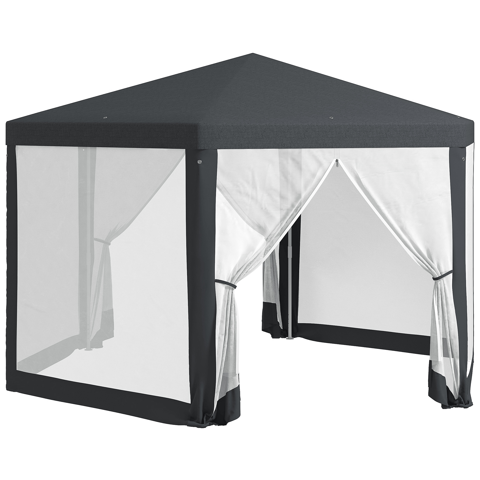 Outsunny Hexagonal Gazebo Dark Grey Outsunny Hexagonal Gazebo Dark Grey