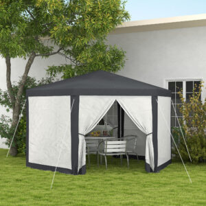 Outsunny Hexagonal Gazebo Dark Grey Outsunny Hexagonal Gazebo Dark Grey