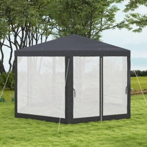 Outsunny Hexagonal Gazebo Dark Grey Outsunny Hexagonal Gazebo Dark Grey