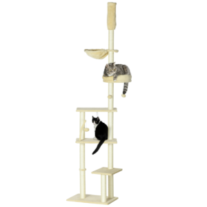 PawHut 6 Tier Floor to Ceiling Cat Tree