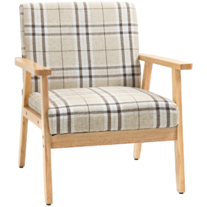 HOMCOM Modern Accent Chairs Upholstered Linen HOMCOM Modern Accent Chairs Upholstered Linen