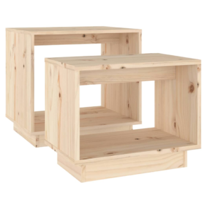 vidaXL Nesting Coffee Tables 2 pcs Solid Pine Wood