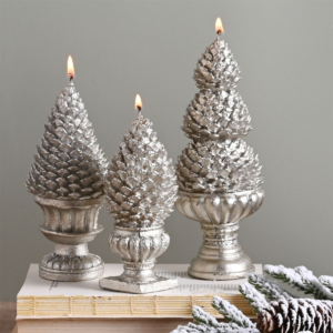 The Seasonal Gift Company Pinecone Candles Set of 3