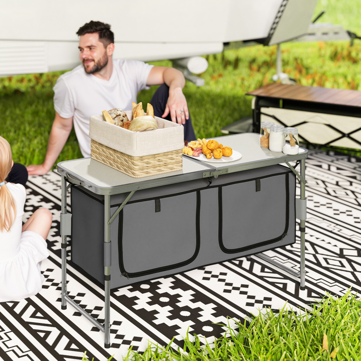 Outsunny Picnic Table Camping Folding Portable Outsunny Picnic Table Camping Folding Portable