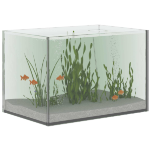vidaXL Aquarium with Storage Transparent Glass