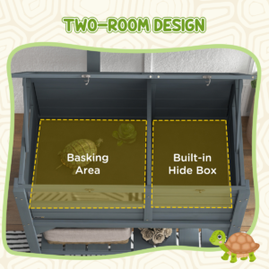PawHut Wooden Tortoise House With Run PawHut Wooden Tortoise House With Run