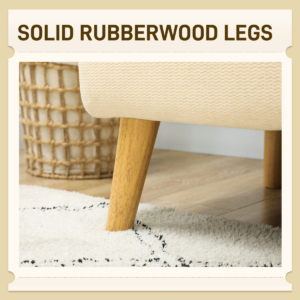 HOMCOM 2 Seater Sofa With Wood Legs HOMCOM 2 Seater Sofa With Wood Legs