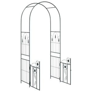 vidaXL Garden Arch Plain Black 102 x 50 x 218cm