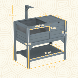 PawHut Wooden Tortoise House With Run PawHut Wooden Tortoise House With Run