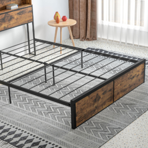 HOMCOM 5.2ft King Bed Frame With Storage