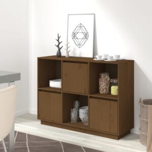 vidaXL Sideboard 110.5x35x80cm Solid Pine Wood
