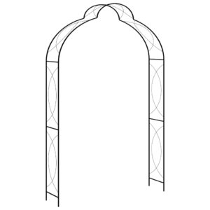 vidaXL Garden Arch Black 150x34x240cm Iron