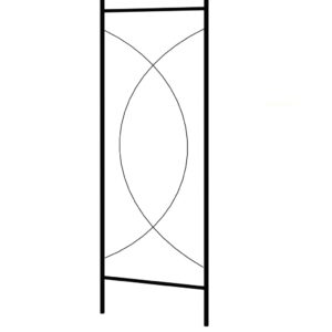 vidaXL Garden Arch Black 150x34x240cm Iron
