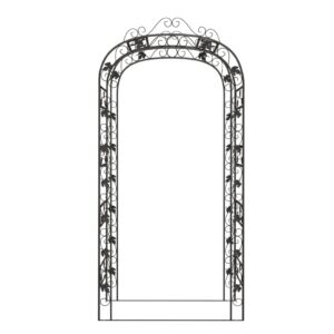 vidaXL Garden Arch Black 116 x 45 x 240cm Steel