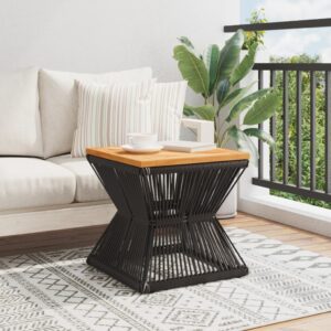 vidaXL Coffee Table With Wire Base Black