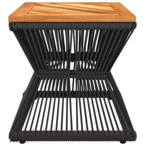 vidaXL Coffee Table With Wire Base Black