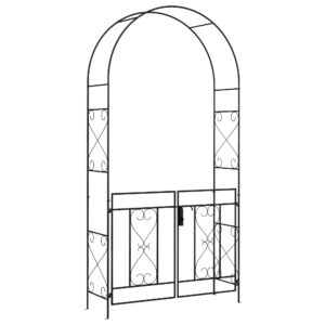 Outsunny Metal Garden Arch with Double Gate