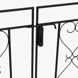 Outsunny Metal Garden Arch with Double Gate