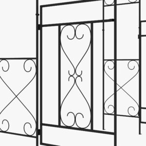Outsunny Metal Garden Arch with Double Gate