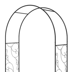 Outsunny Metal Garden Arch with Double Gate