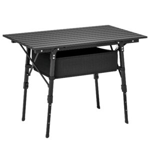 Outsunny Folding Camping Table Black