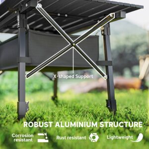 Outsunny Folding Camping Table Black