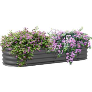 Outsunny Galvanised Raised Garden Bed Planter
