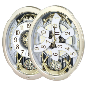 Widdop Rhythm Magic Motion Clock Rotating Pend - Gilt