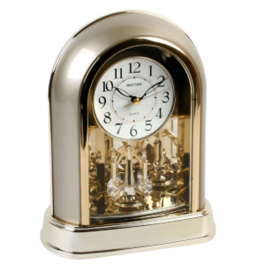 Widdop Rhythm Mantel Clock Gilt With Pendulum