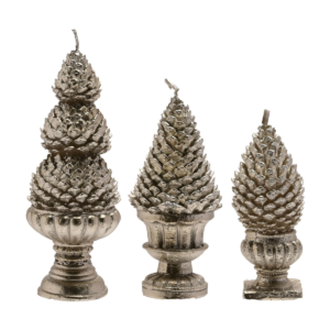 The Seasonal Gift Company Pinecone Candles Set of 3