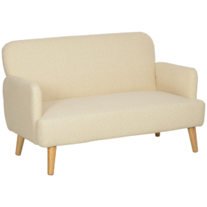 HOMCOM 2 Seater Sofa With Wood Legs