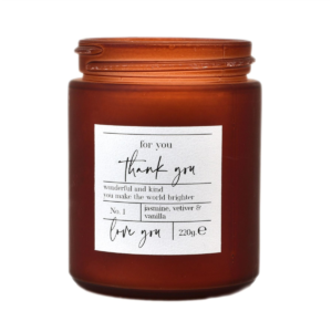 Widdop Moments Candle 220g Thank You