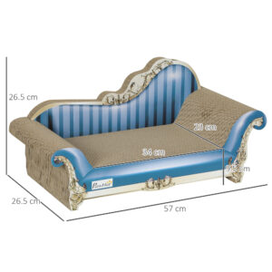 PawHut 2 in 1 Cat Scratcher with Catnip Blue