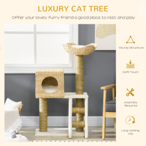 PawHut Cat Tree Kitten Tower with Scratching Posts PawHut Cat Tree Kitten Tower with Scratching Posts
