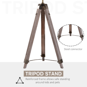 HOMCOM Tripod Floor Lamp 65L Wood/Bronze Colour HOMCOM Tripod Floor Lamp 65L Wood/Bronze Colour